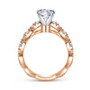 Rowan Scalloped Engagement Ring Setting in Rose Gold