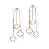 Convertible Diamond Earrings in Rose and White Gold