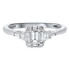 Baguette Diamond Cluster Ring with Side Diamonds