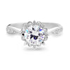 Engagement Ring Setting with Creative Diamond Halo
