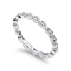 Diamond Marquise Stackable Ring in White Gold