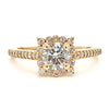 Vintage-Inspired Square Halo Diamond Engagement Ring