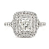 Cushion Diamond Engagement Ring with Double Halo