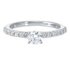 Pave Diamond Engagement Ring- 0.71 ctw.