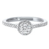 Diamond Halo Engagement Ring - 0.53 ctw.