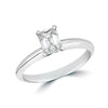 Emerald Cut Solitaire Diamond Engagement Ring, 0.70ct