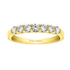7-Diamond Anniversary Band in Yellow Gold, 0.50 twt.