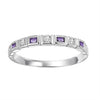 Amethyst and Diamond Mixable Ring