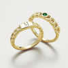 Personalized Chain Ring with Gemstone or Engraving
