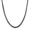 22&quot; Oxidized stainless Steel Franco Chain Necklace, 4mm