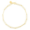 Paperclip Chain Necklace in Yellow Gold