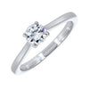 Solitaire Diamond Engagement Ring in White Gold- 0.52 ctw.